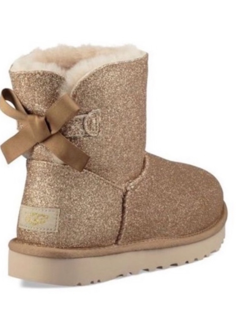 Ugg Glitter Gold Boots  Bow